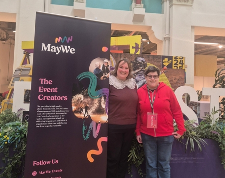 Belfast Met placement student Sharon McCartney and Lois Kennedy Joint Managing Director of MayWe
